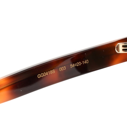 Gucci Acetate Square Frame Crystal Sunglasses GG0418S Tortoiseshell 6 of 8