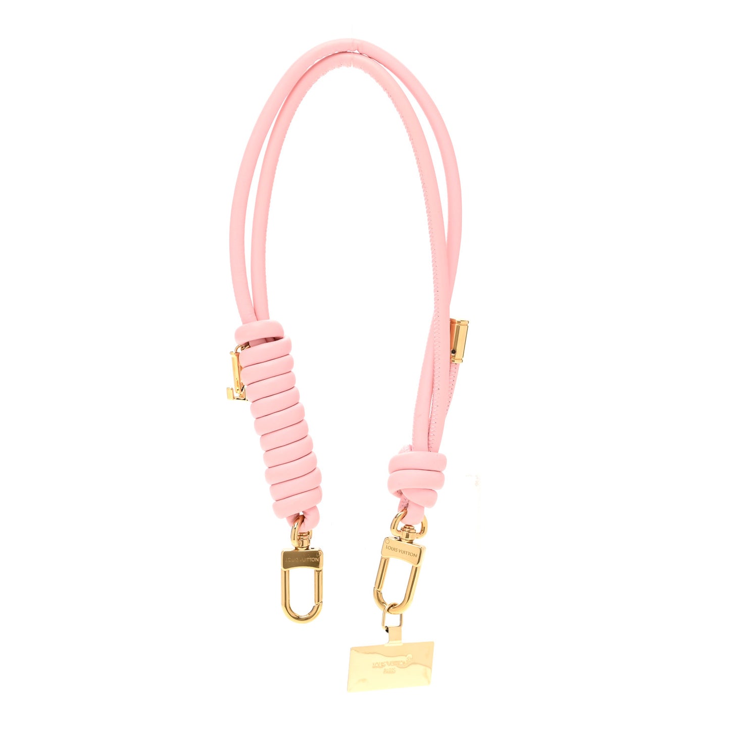 Calfskin Knot Phone Strap Pink