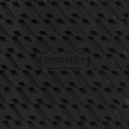 Hermes Suede Calfskin Go Mules 37.5 Black 8 of 9
