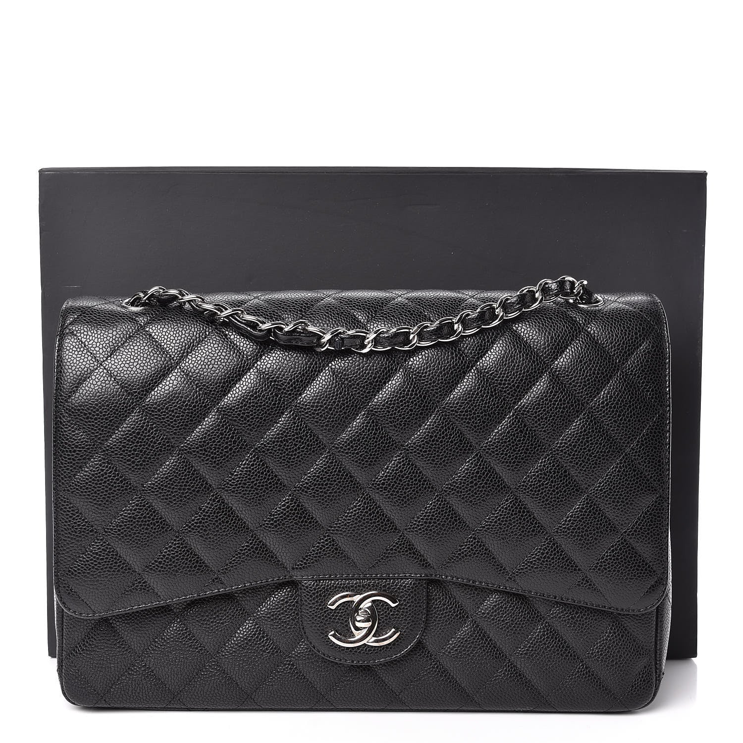 Chanel Caviar Quilted Maxi Double Flap Black 12 of 12