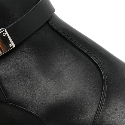 Hermes Calfskin Frenchie 50 Ankle Boots 36 Black 10 of 10