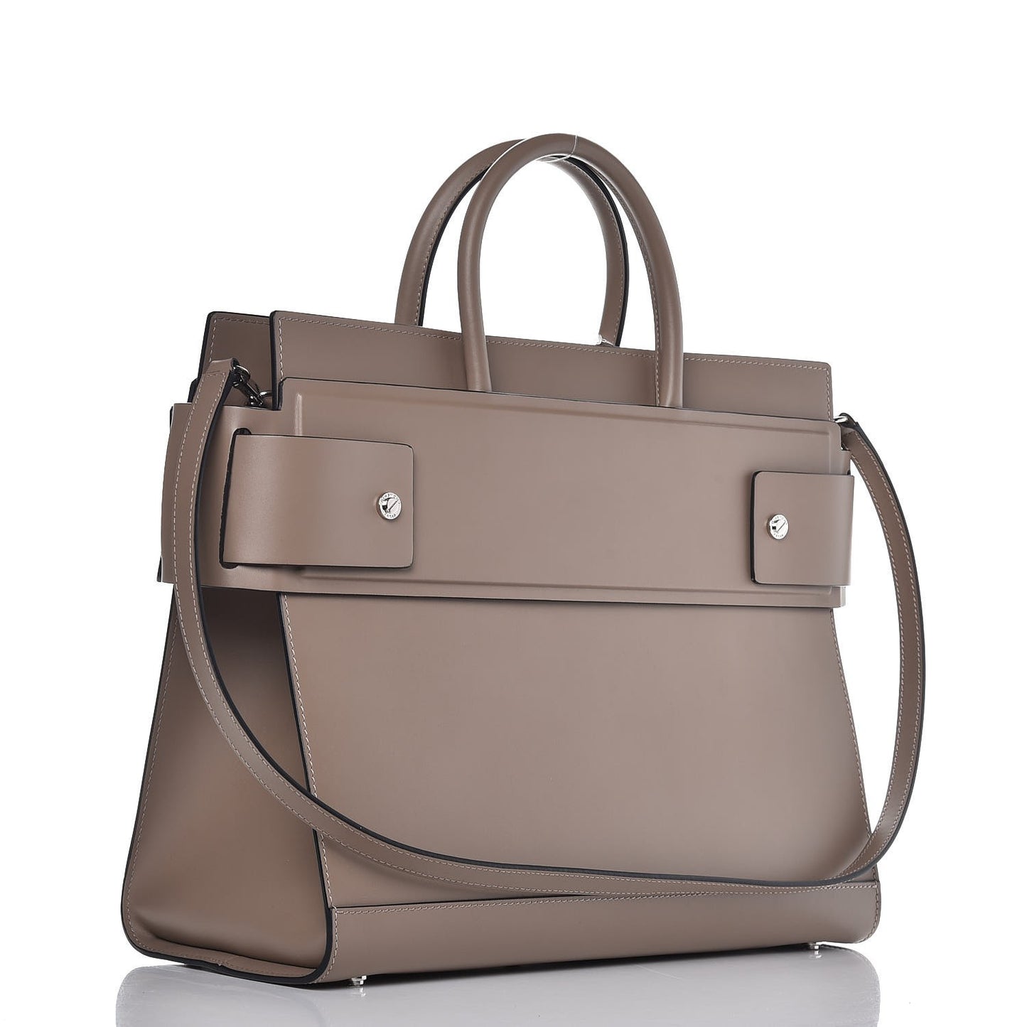 Smooth Calfskin Medium Horizon Satchel Mastic