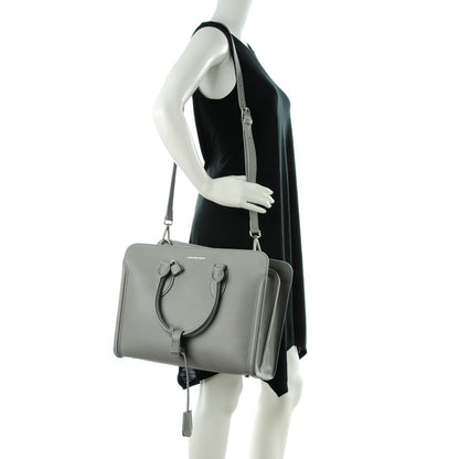 Alexander McQueen Saffiano Heroine Open Tote Grey Melange 2 of 8