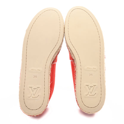 Louis Vuitton Canvas Waterfall Espadrille 36 Rouge 6 of 9