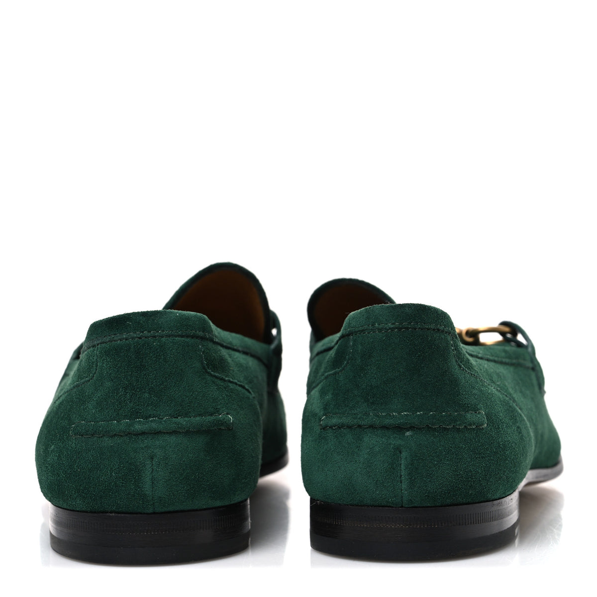 Gucci Suede Horsebit Mens Jordaan Loafers 10.5 Green 6 of 11