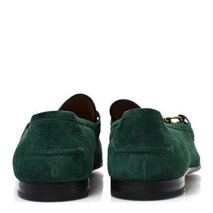 Gucci Suede Horsebit Mens Jordaan Loafers 10.5 Green 6 of 11