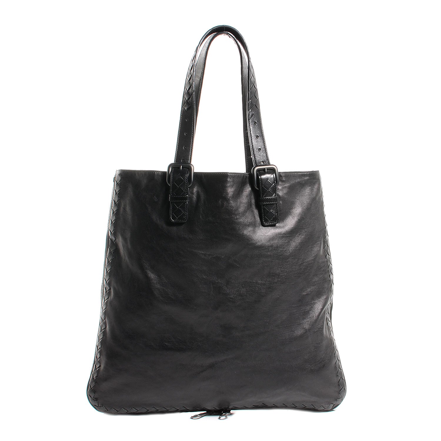 Bottega Veneta Light Calf Side Zip Medium Tote Nero Black 1 of 8
