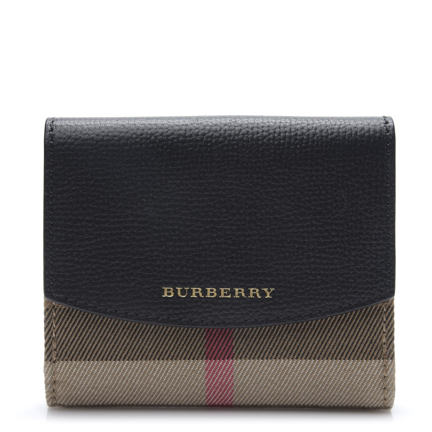 Burberry House Check Luna French Wallet Black 1 of 5