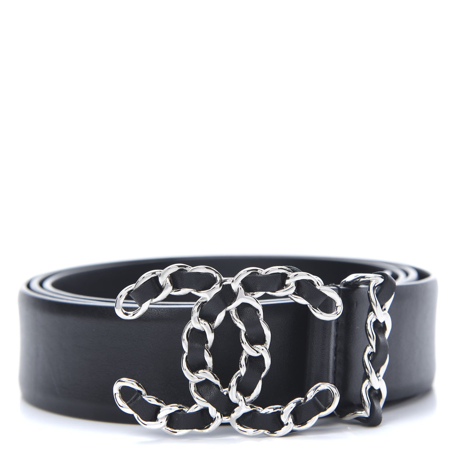 Chanel Calfskin CC Chain Belt 95 38 Black 1 of 10