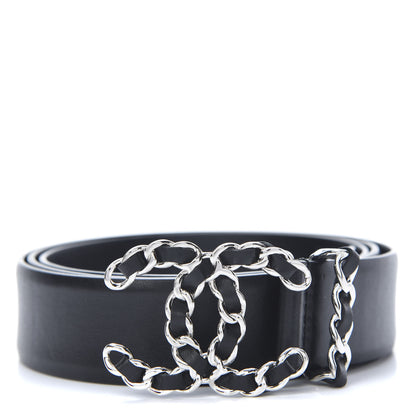 Chanel Calfskin CC Chain Belt 95 38 Black 1 of 10
