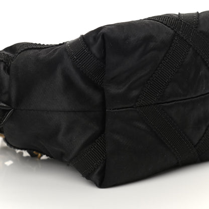 Chanel Nylon Grosgrain Quilted Lifestyle Clutch with Chain Black 9 of 11