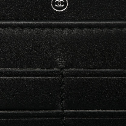 Chanel Caviar Quilted Diamond CC Gusset Zip Around Wallet Black 10 of 13