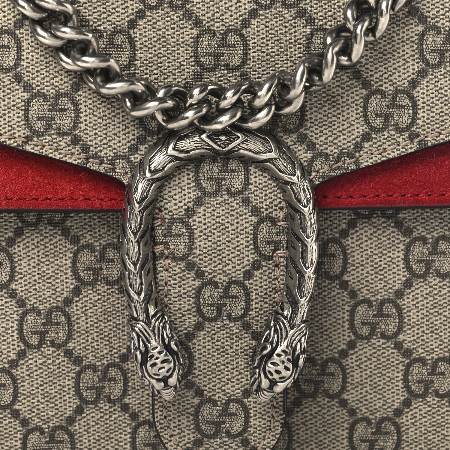 Gucci GG Supreme Monogram Mini Dionysus Shoulder Bag Hibiscus Red 8 of 11