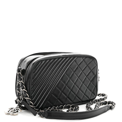 Chanel Lambskin Quilted Small Coco Boy Camera Bag Black 3 of 12