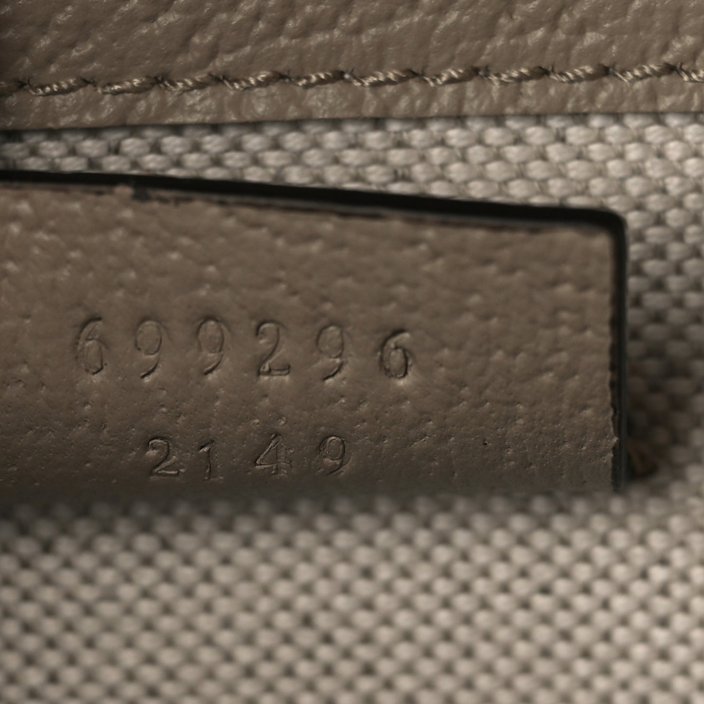 GG Supreme Monogram Textured Dollar Calfskin Mini Horsebit 1955 Shoulder Bag Beige Mystic White Oatmeal