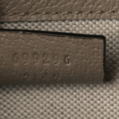 Gucci GG Supreme Monogram Textured Dollar Calfskin Mini Horsebit 1955 Shoulder Bag Beige Mystic White Oatmeal 6 of 10