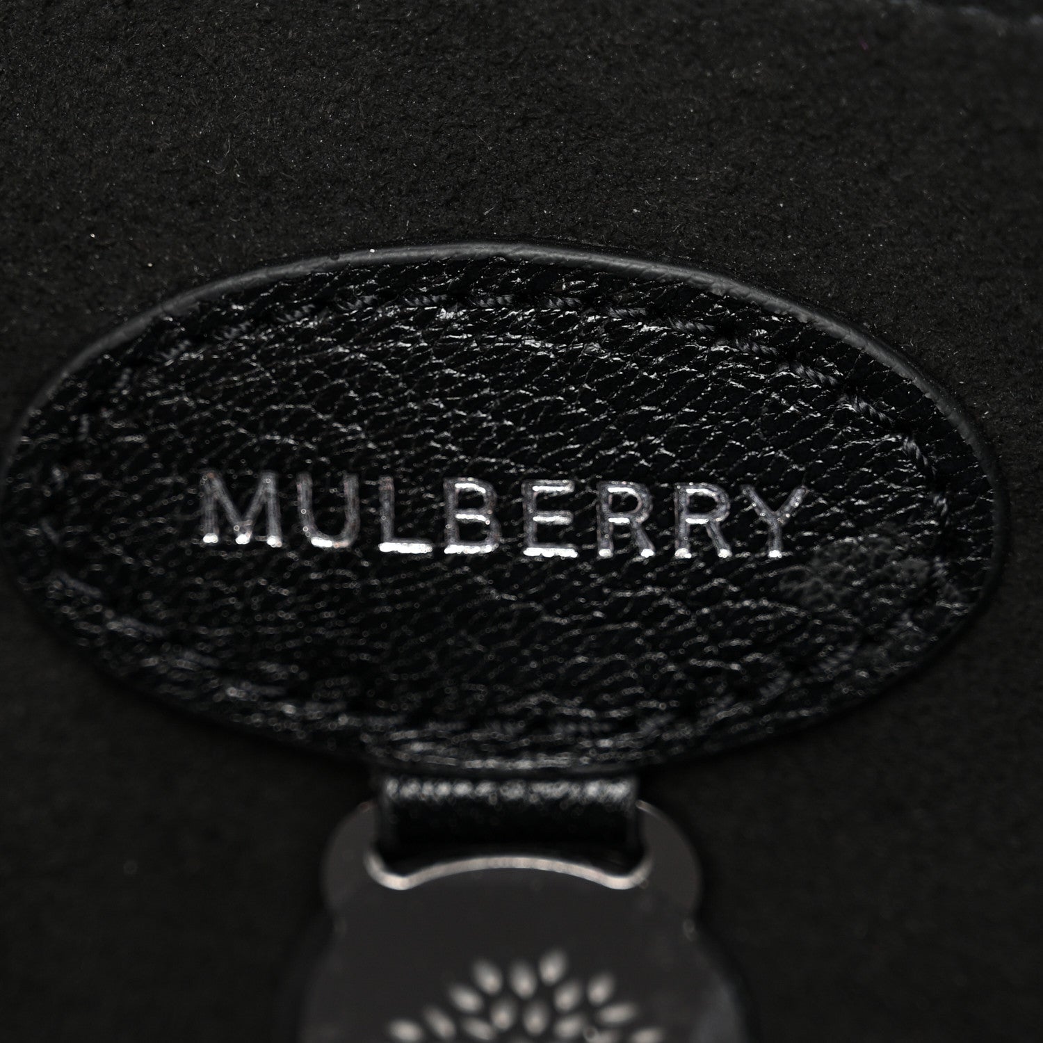 Mulberry Small Classic Grain Calfskin Medium Lily Black 6 of 11