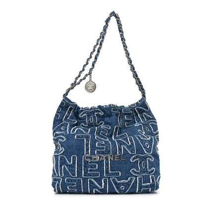 Chanel Denim Patchwork Logo Chanel 22 Blue 1 of 10