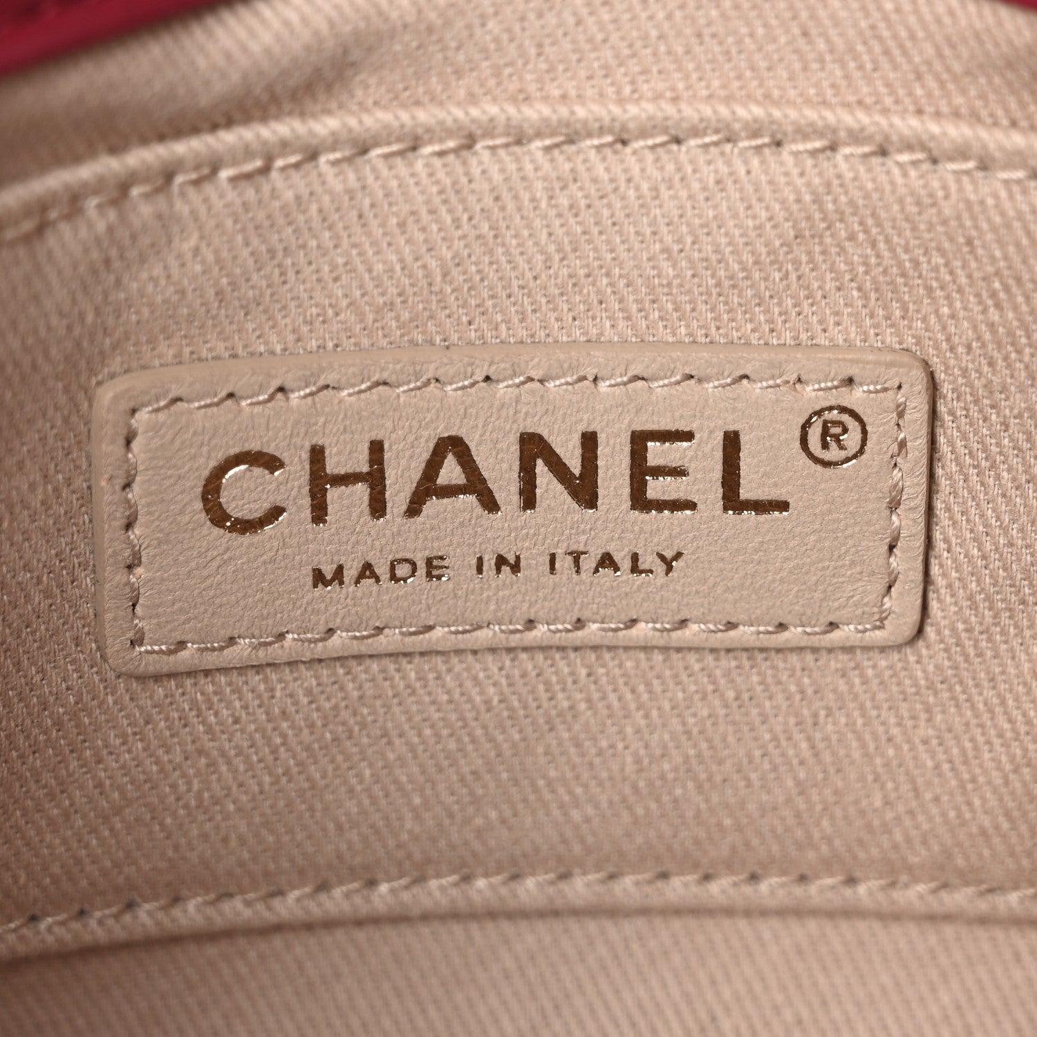 Chanel Calfskin Chevron Stitched Coco Waist Bag Red 1750648
