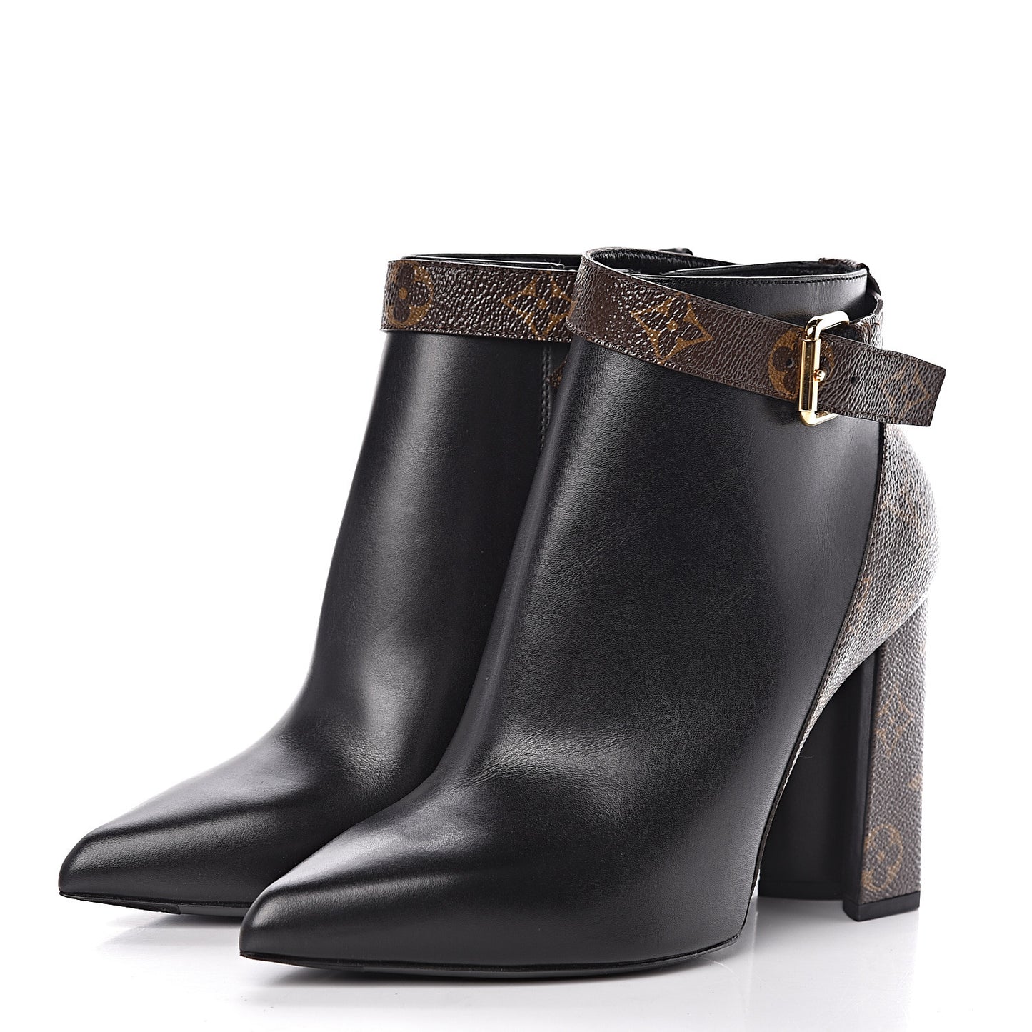 Calfskin Patent Monogram Matchmake Low Boots 38