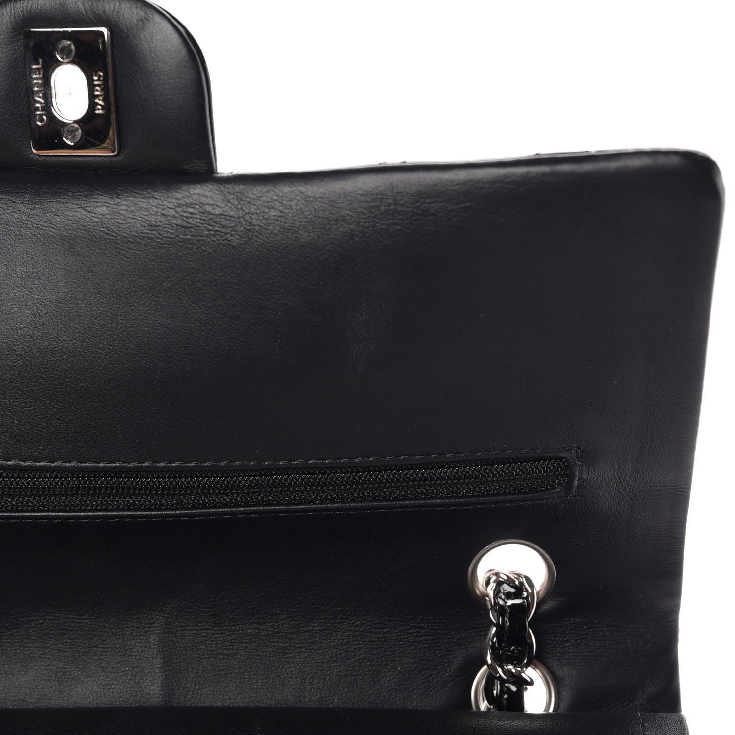 Chanel Patent Quilted Medium Double Flap Black 9 of 17