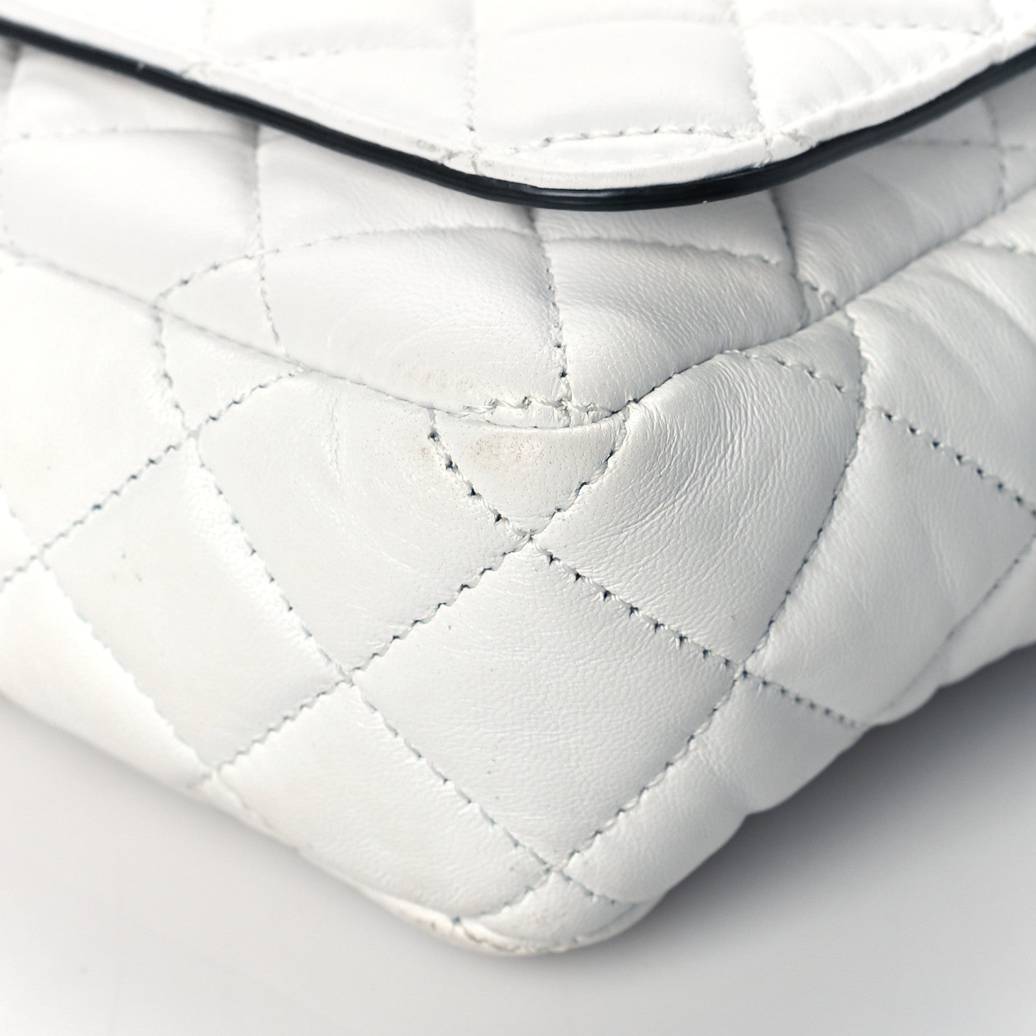 Versace Nappa Quilted Small Medusa Chain Crossbody White 9 of 10