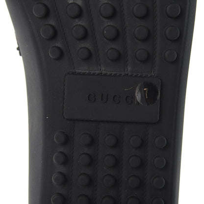 Gucci Rubber Mens Horsebit Driver Loafers 7 Black 8 of 9