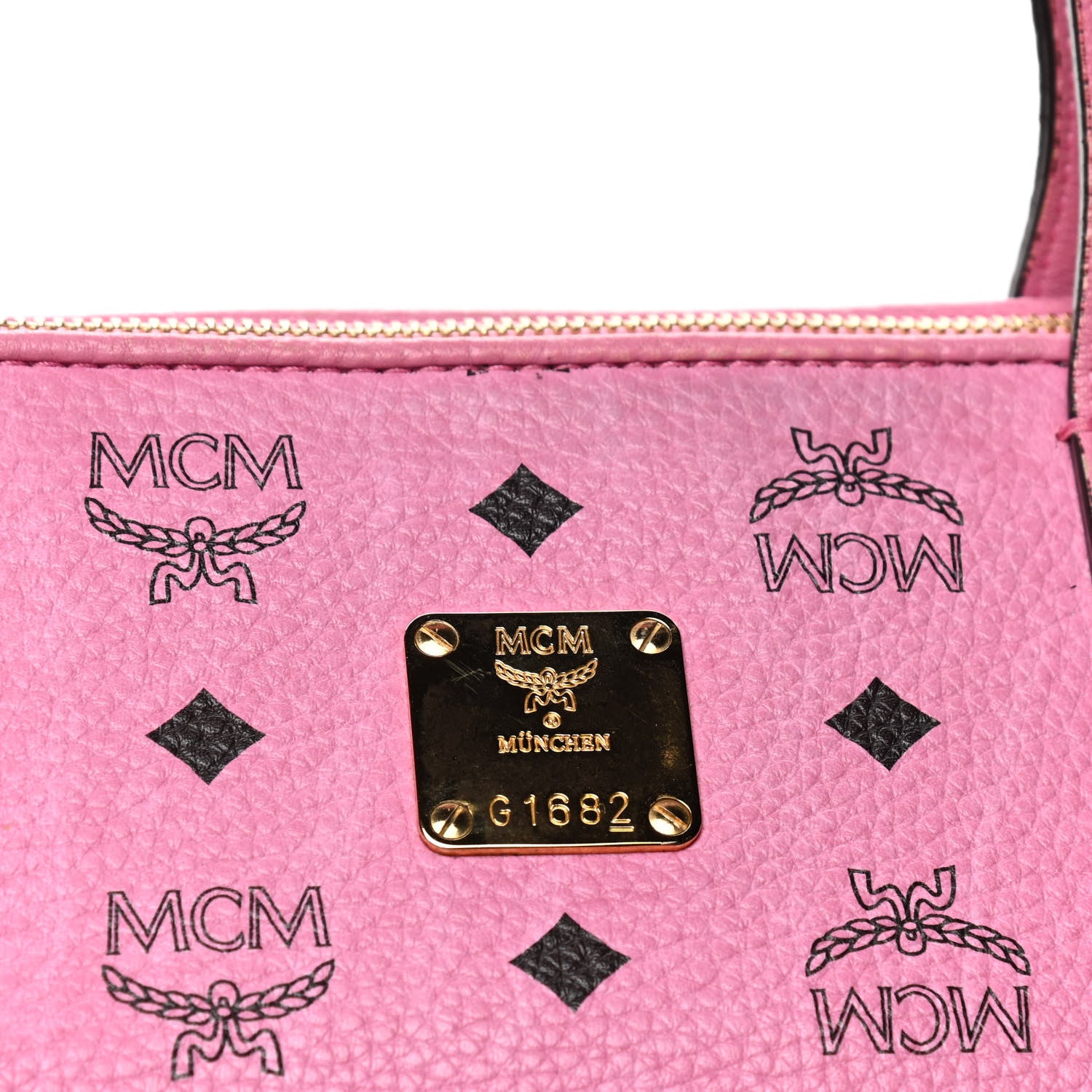 MCM Visetos Large Shopper Tote Pink 6 of 7
