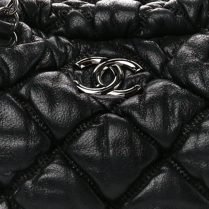 Chanel Calfskin Bubble Quilt Bowler Black 9 of 12
