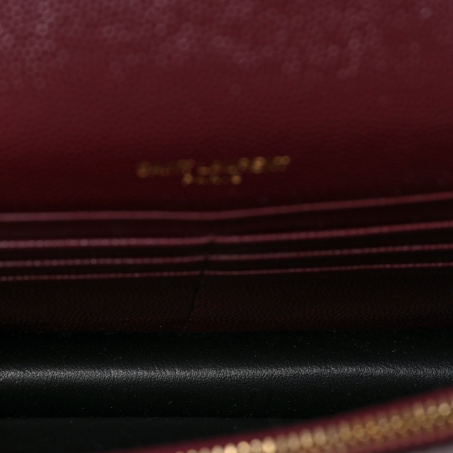 Saint Laurent Grain De Poudre Classic Monogram Kate Tassel Chain Wallet Burgundy 5 of 8