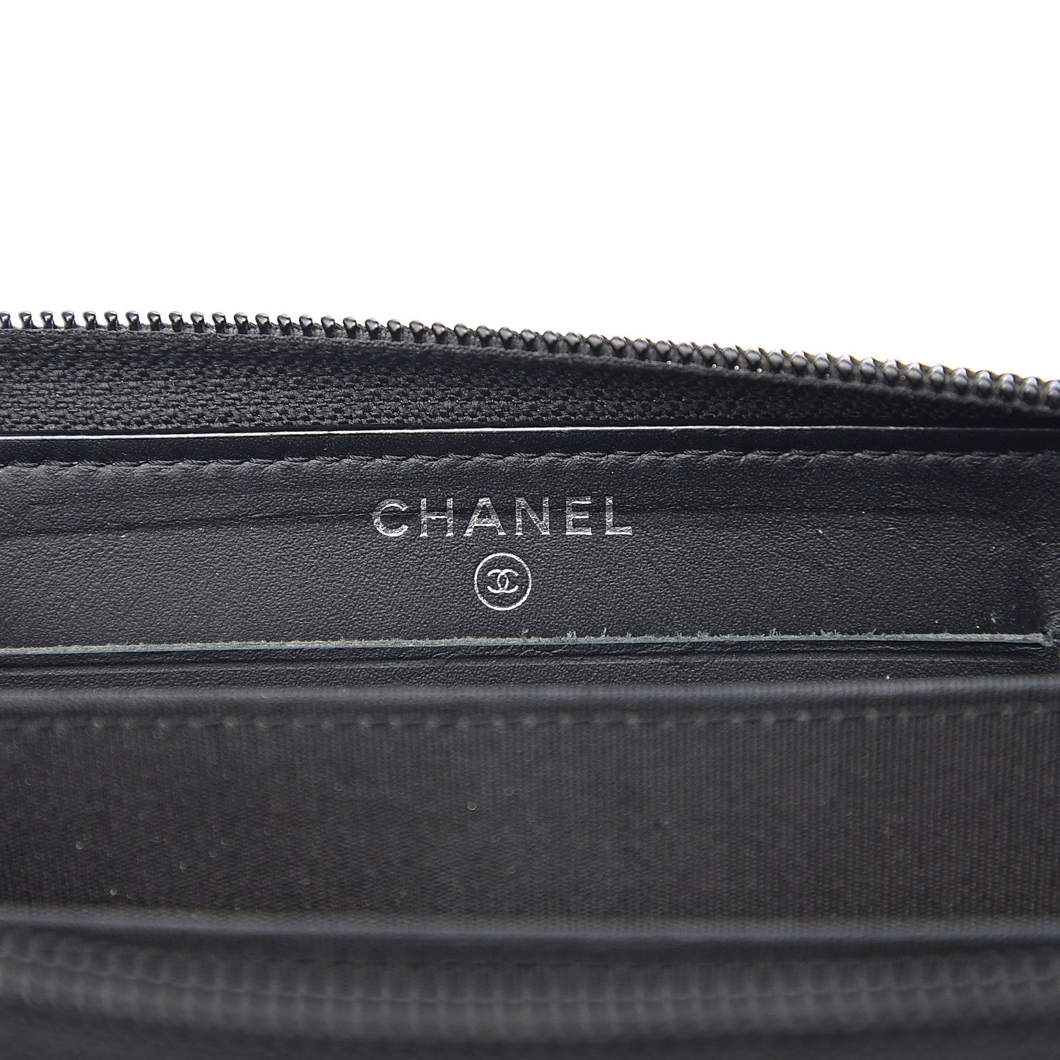 Chanel Patent Quilted Small Boy Zip Around Wallet Black 5 of 7