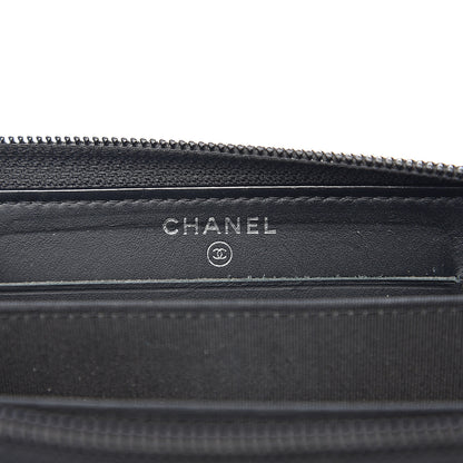 Chanel Patent Quilted Small Boy Zip Around Wallet Black 5 of 7