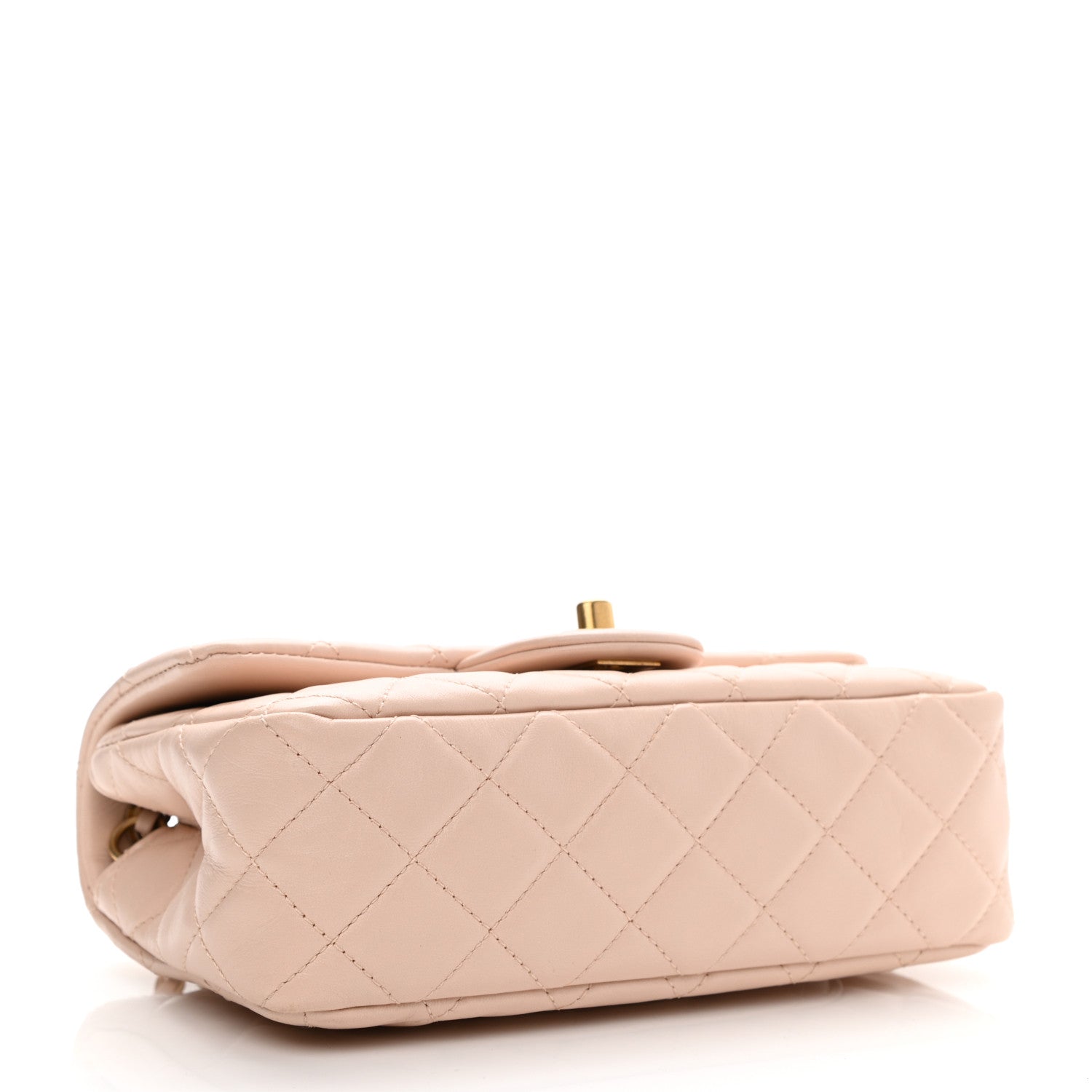 Chanel Lambskin Quilted Mini Rectangular Pearl Crush Flap Light Beige 4 of 10
