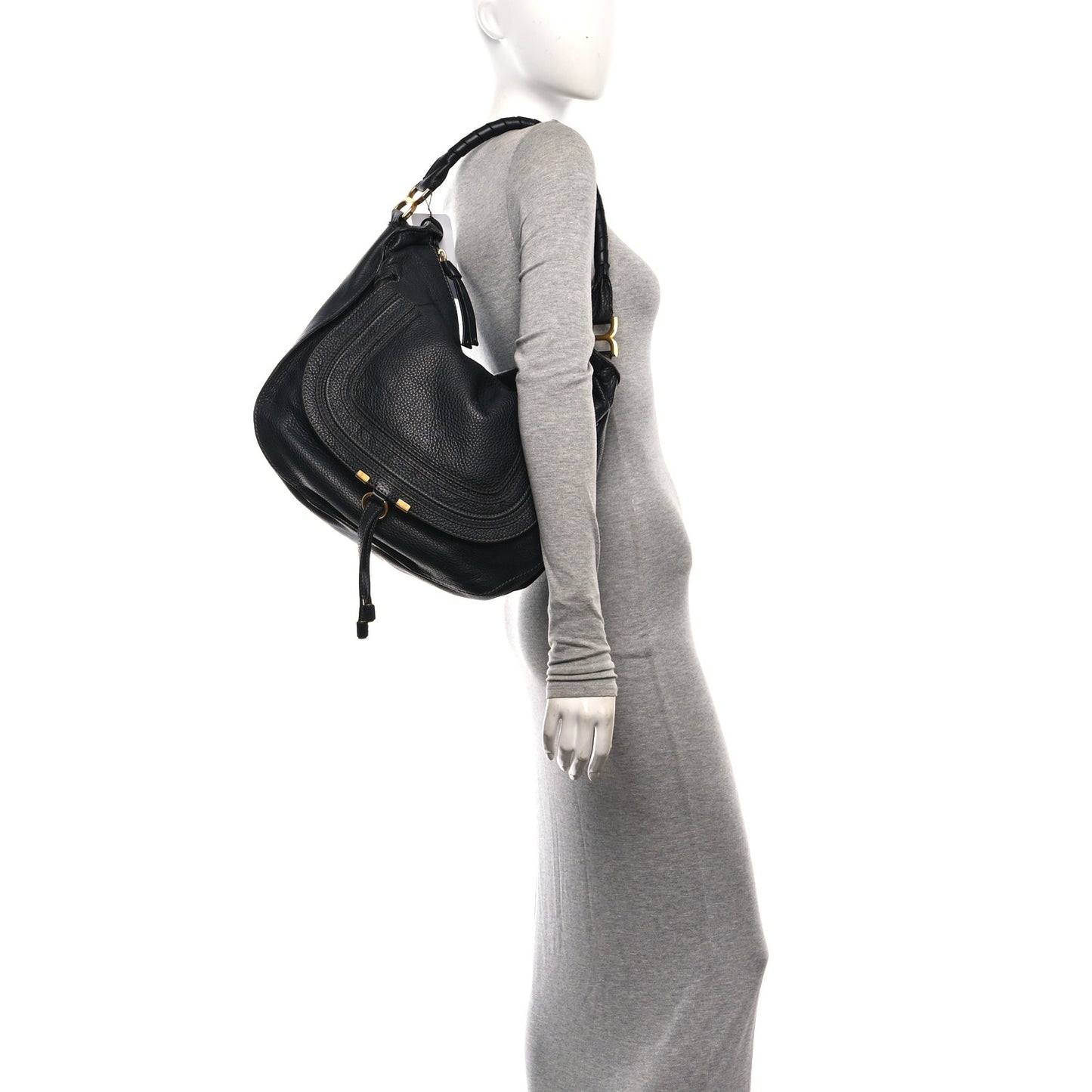 Calfskin Large Marcie Hobo Stone