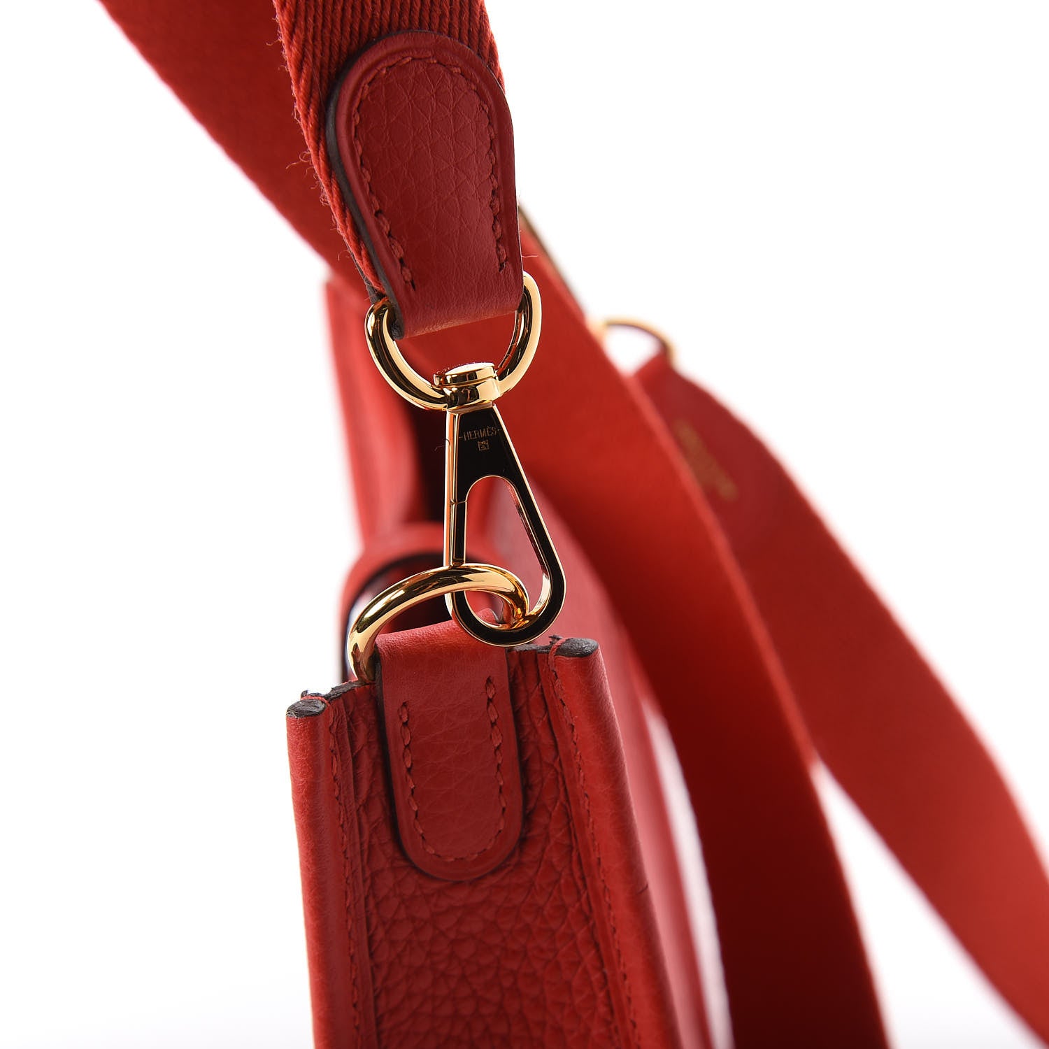 Hermes Taurillon Clemence Evelyne TPM Rouge Tomate 11 of 13