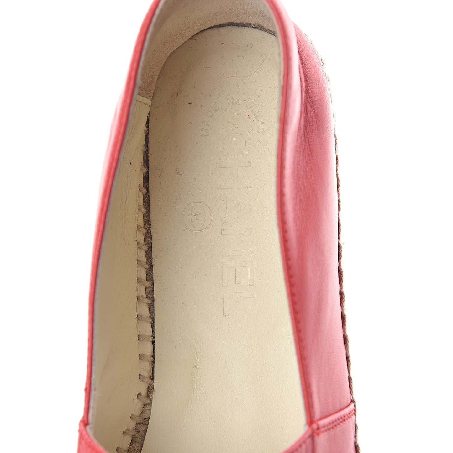 Lambskin CC Espadrilles 39 Red