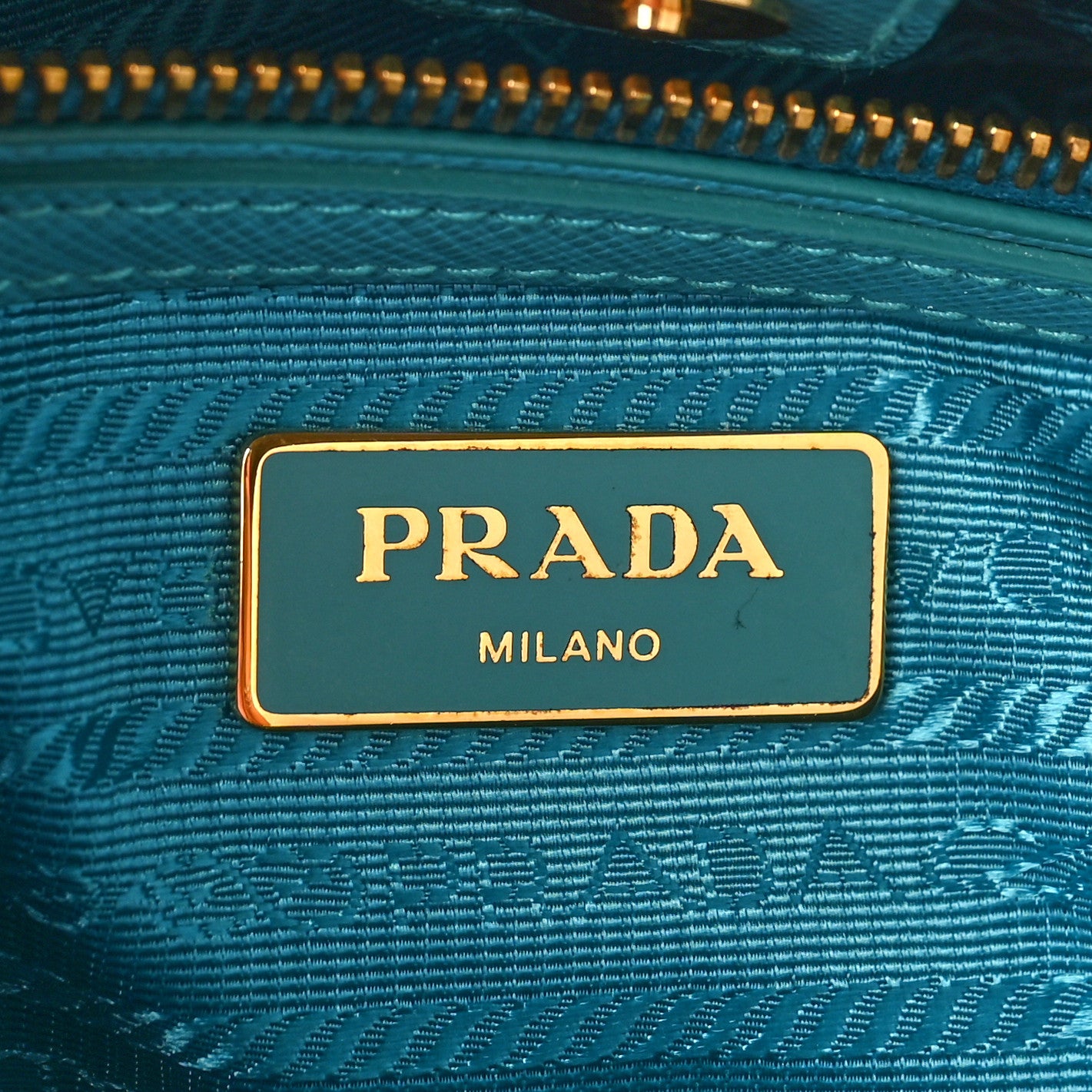 Prada Saffiano Lux Medium Tote Turchese 6 of 9