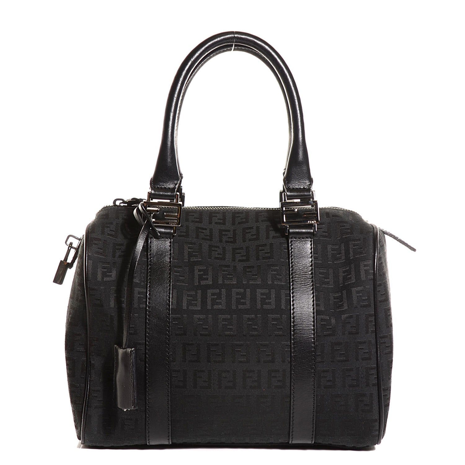 Fendi Zucchino Vitello Small Boston Black 1 of 10