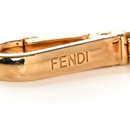 Fendi Jacquard Ribbon Vitello King FF Bi-Color Intreccio Adjustable Strap You Light Rose Camel 3 of 6