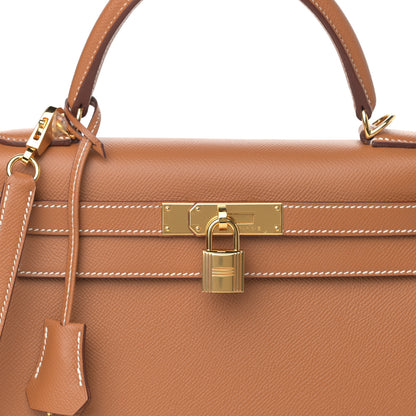 Hermes Epsom Kelly Sellier 28 Gold 8 of 12