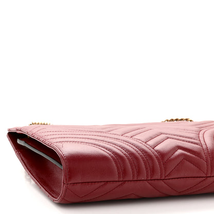 Gucci Azalea Calfskin Matelasse Heart Medium GG Marmont Slim Shoulder Bag Romantic Cerise 9 of 10