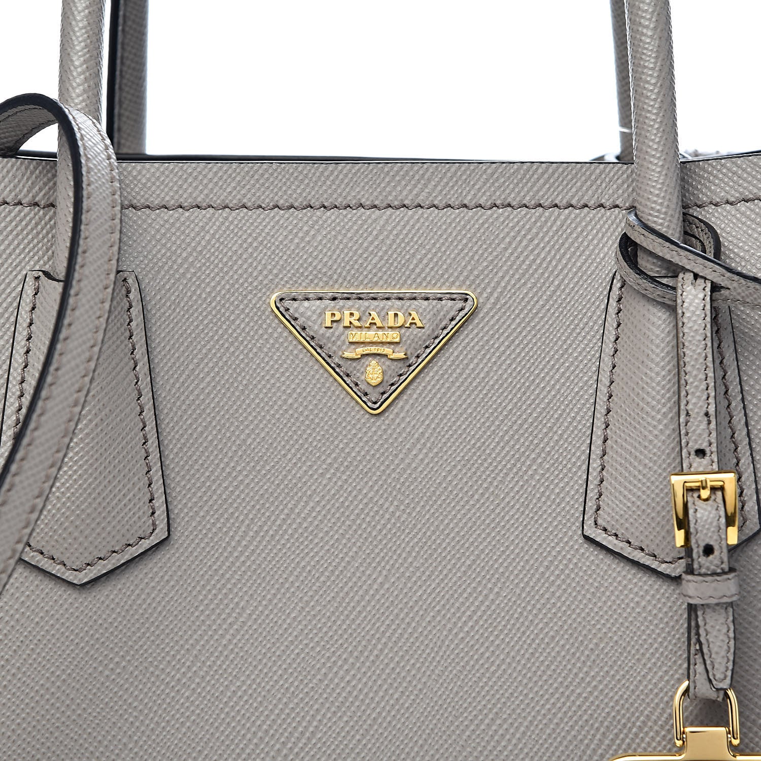 Prada Saffiano Cuir Medium Double Bag Argilla 9 of 9