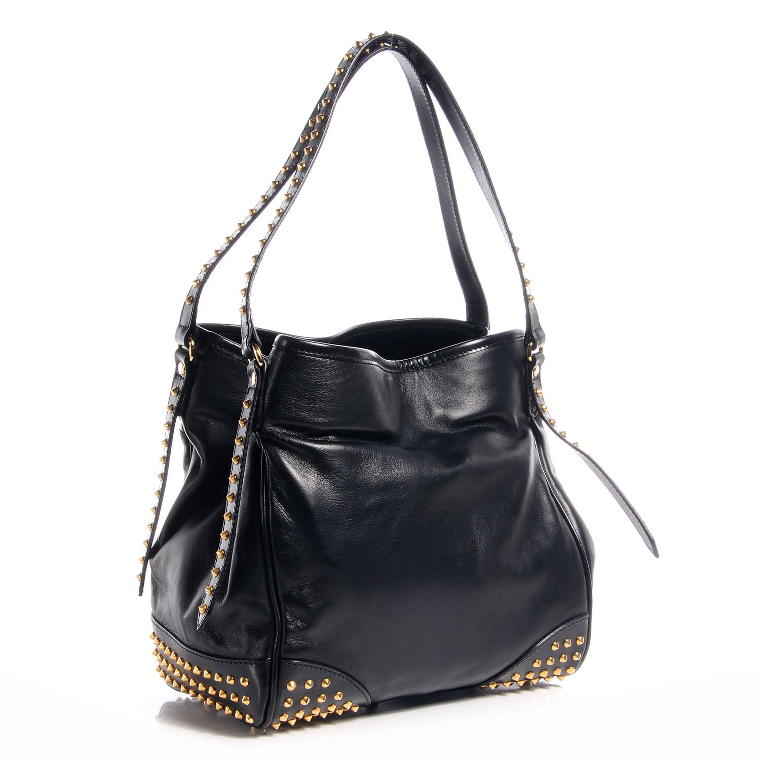 Burberry Lambskin Bridle Studs Small Canterbury Tote Black 4 of 10