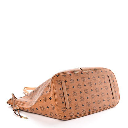 MCM Visetos Large Liz Reversible Shopper Tote Cognac 7 of 15
