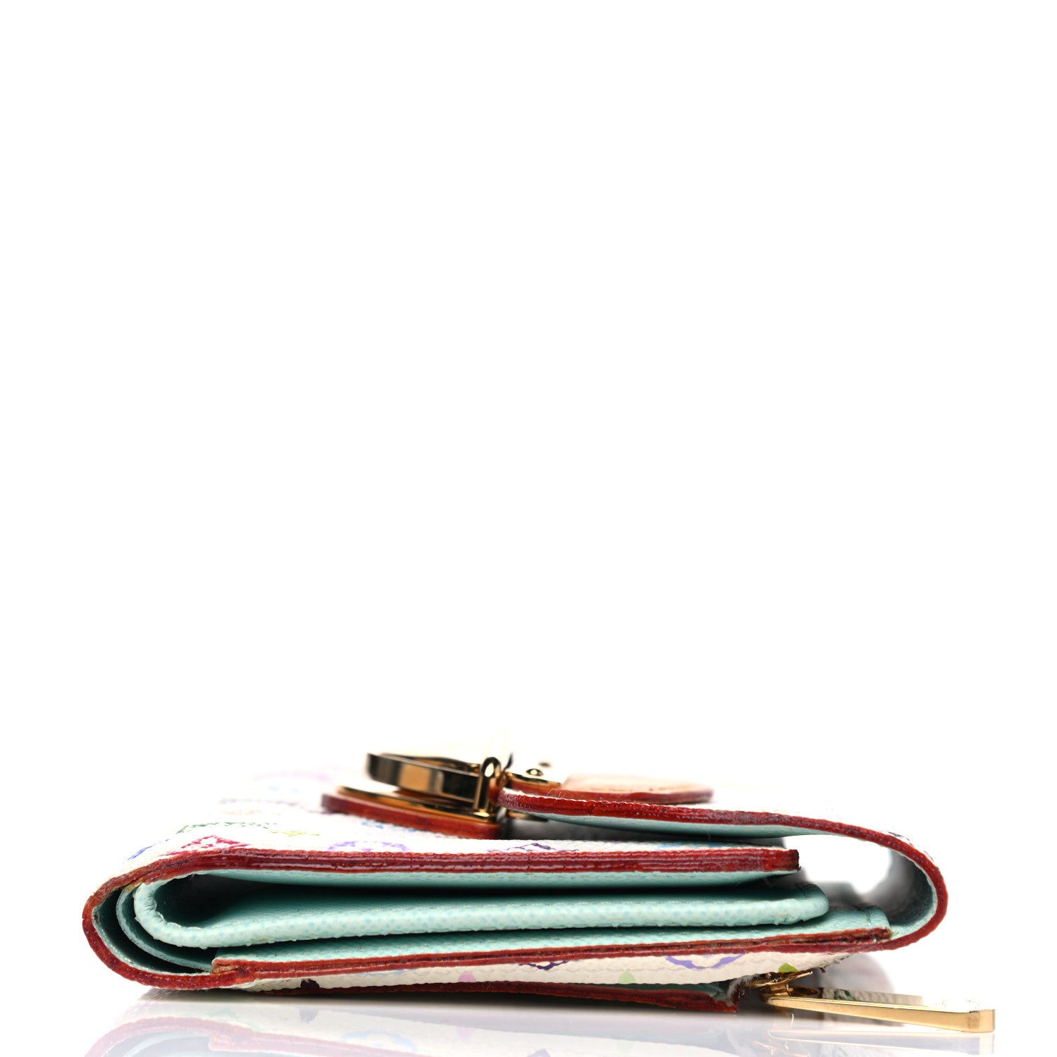 Louis Vuitton Monogram Multicolor Joey Wallet White Anie 8 of 8