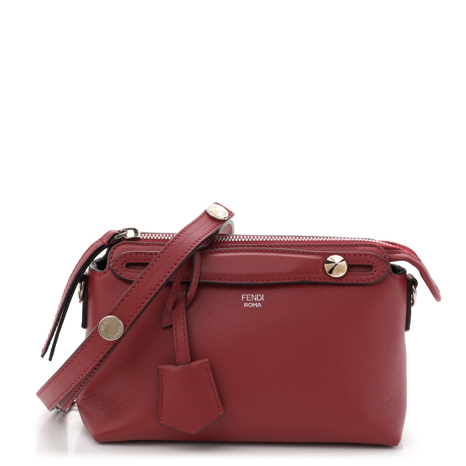 Fendi Vitello Dolce Mini By The Way Boston Bag Ciliegia 1 of 11