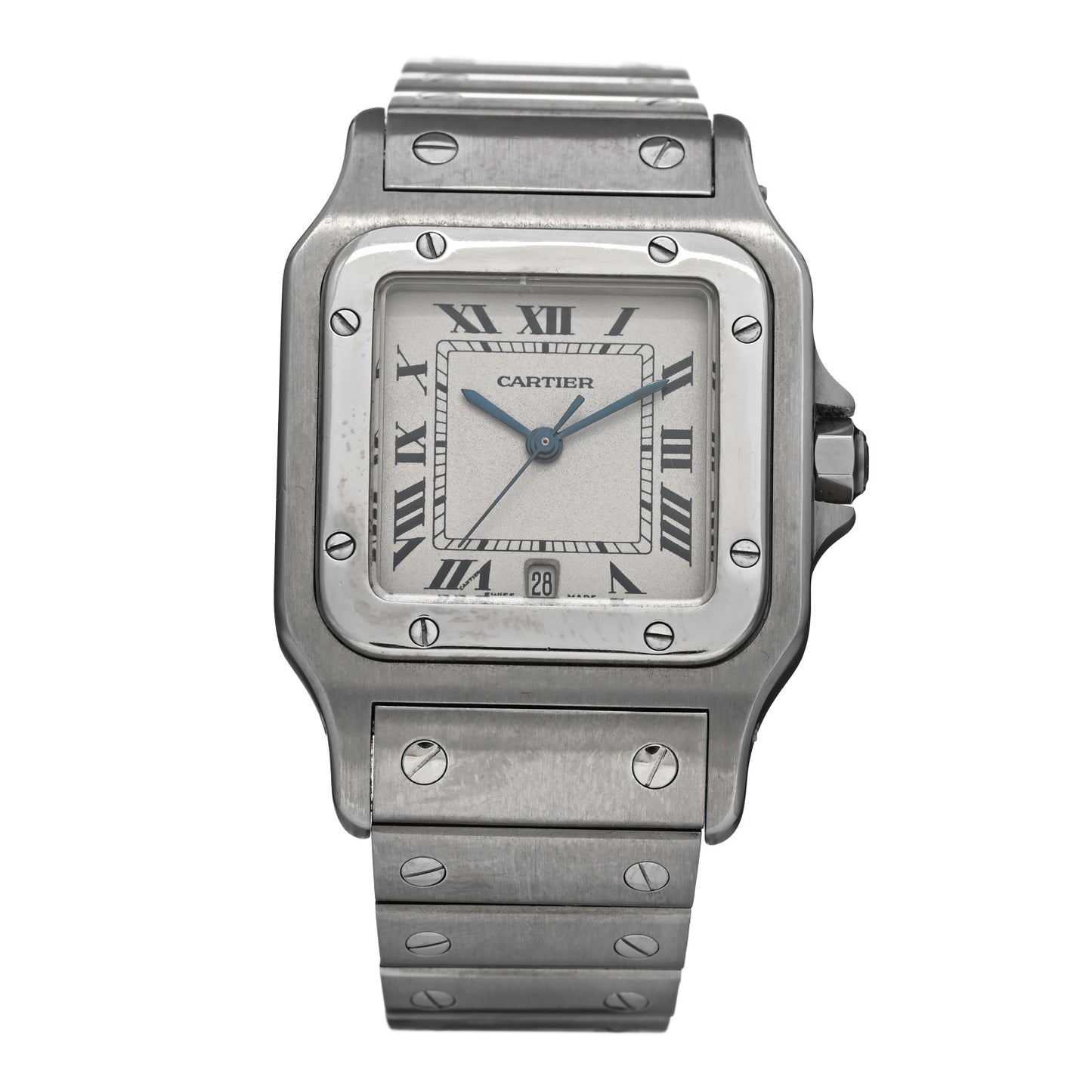 Stainless Steel 29mm Santos De Cartier Galbee Quartz Watch