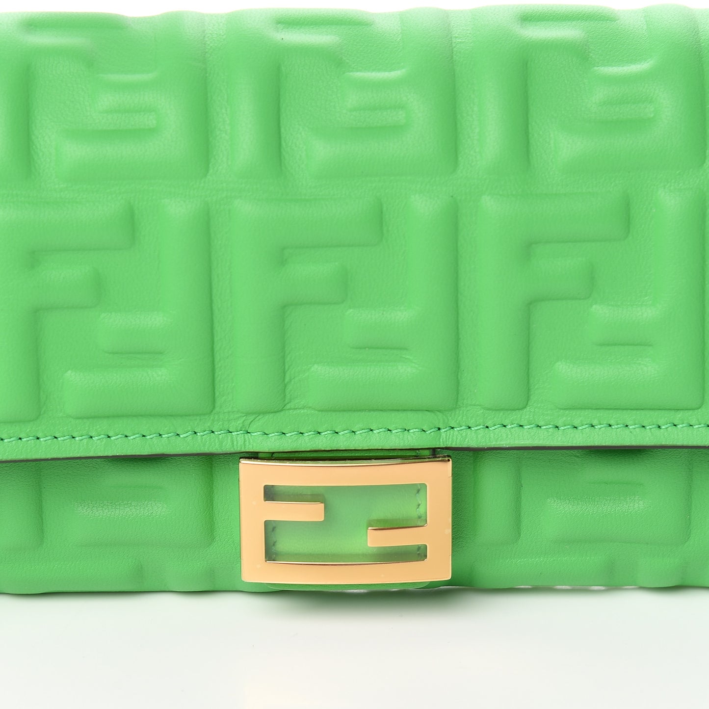 Nappa Matisse FF Embossed Continental Wallet On Chain Tomatillo