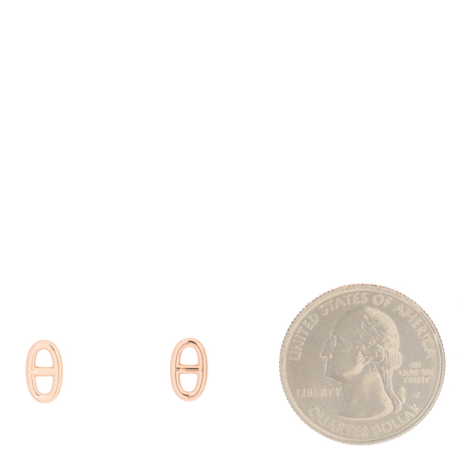 Hermes 18K Rose Gold TPM Farandole Stud Earrings 2 of 5