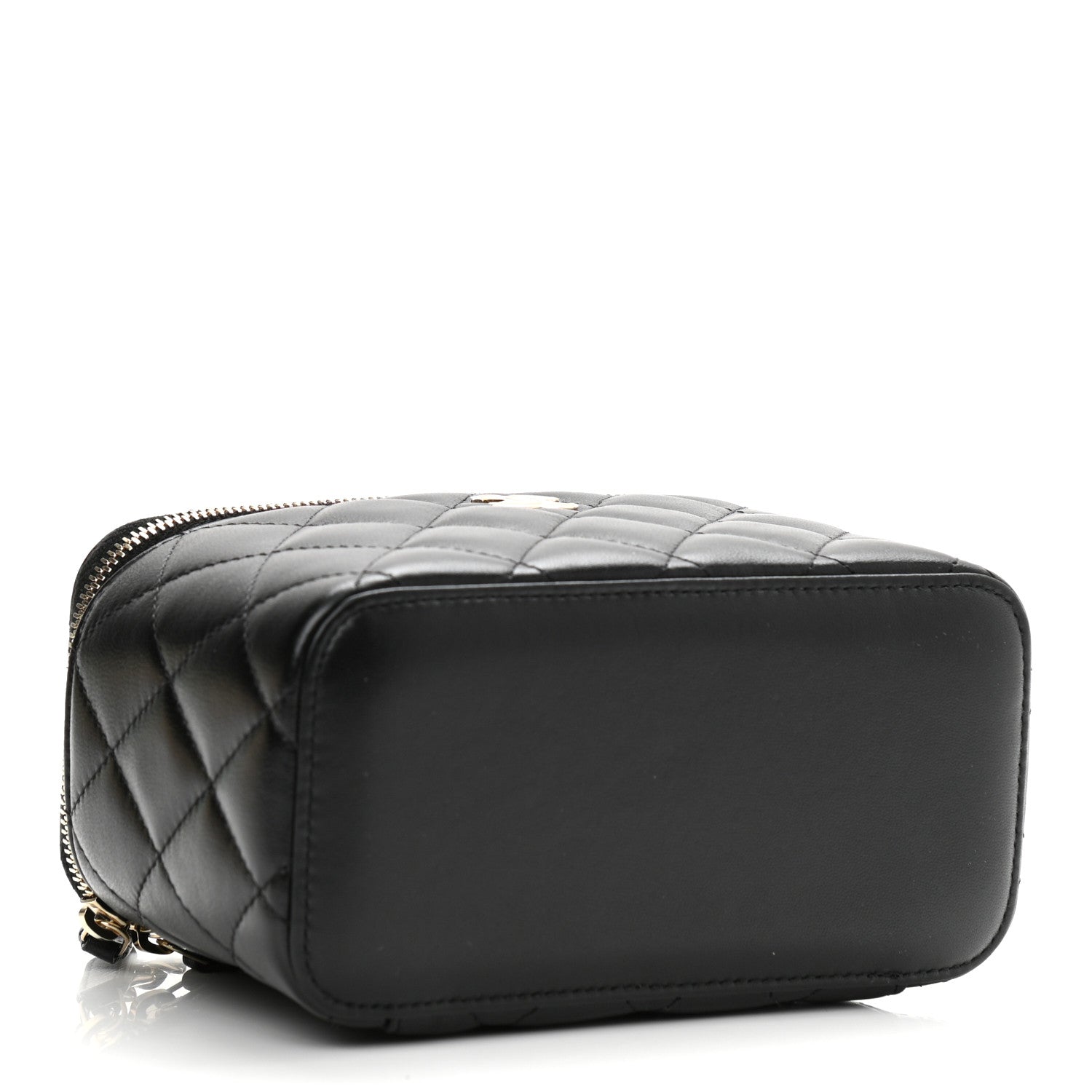Chanel Lambskin Quilted Small Top Handle Vanity Case With Chain Black 4 of 10
